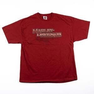 2010 Harley Davidson Dallas Texas T Shirt Mens XL Red Biker Motorcycle USA